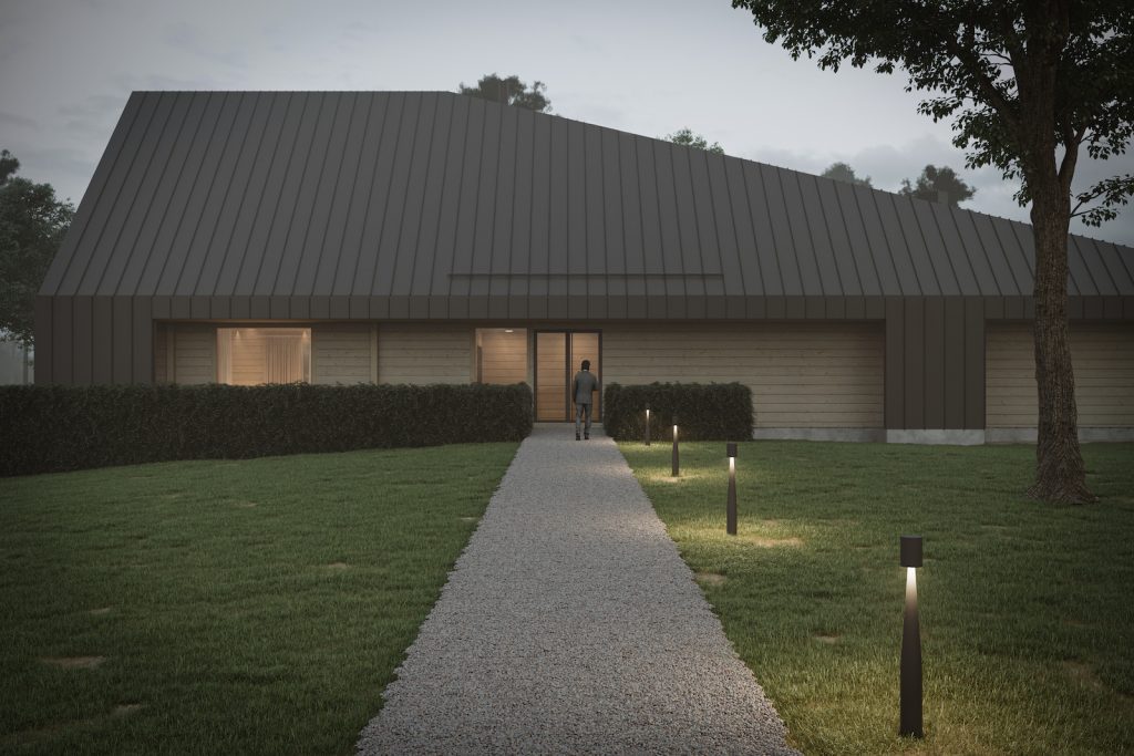 Vihti funeral chapel build of Honka logs