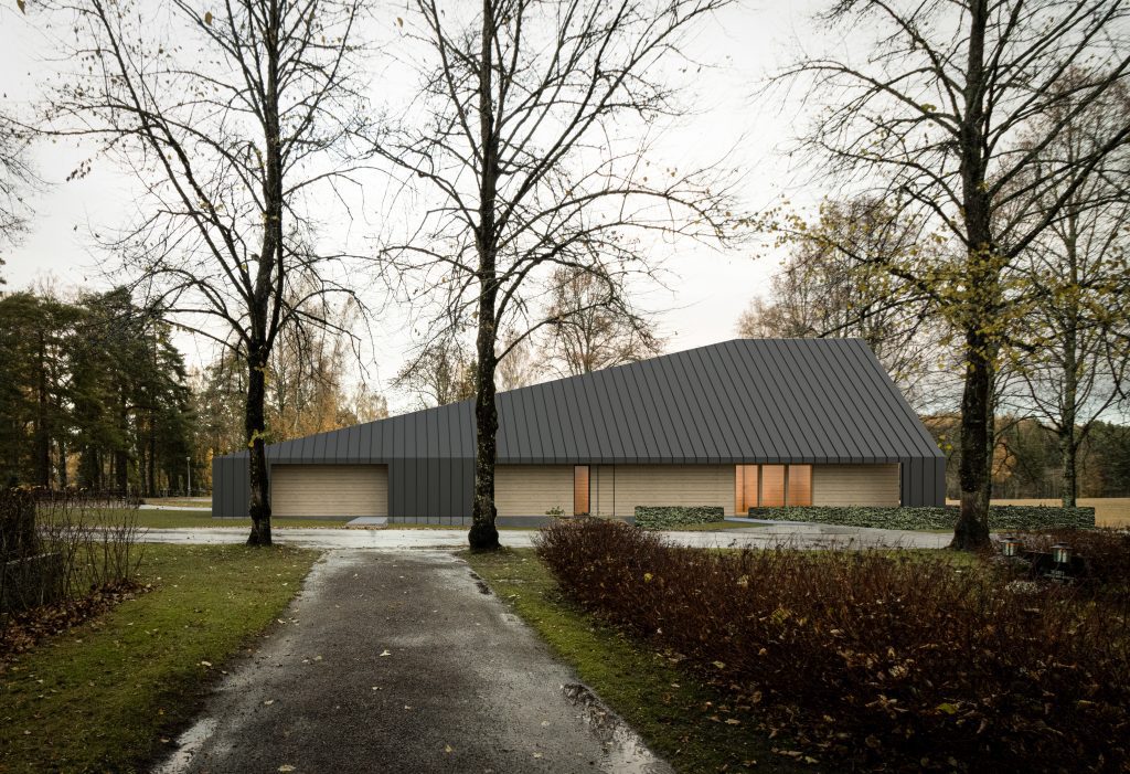 Vihti funeral chapel build of Honka logs